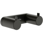 Άγκιστρο από ορείχαλκο διπλό Brushed Black Chrome, χρώμα: Μαύρο επιφάνεια: Βουρτσισμένη Άγκιστρα