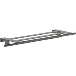 Ράφι με πετσετοθήκη 66,1cm από ορείχαλκο Brushed Black Chrome, χρώμα: Μαύρο επιφάνεια: Βουρτσισμένη Ράφια με πετσετοθήκη 
