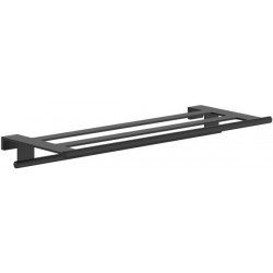 Ράφι με πετσετοθήκη 66,1cm από ορείχαλκο Matt Black, χρώμα: Μαύρο επιφάνεια: Ματ Ράφια με πετσετοθήκη 