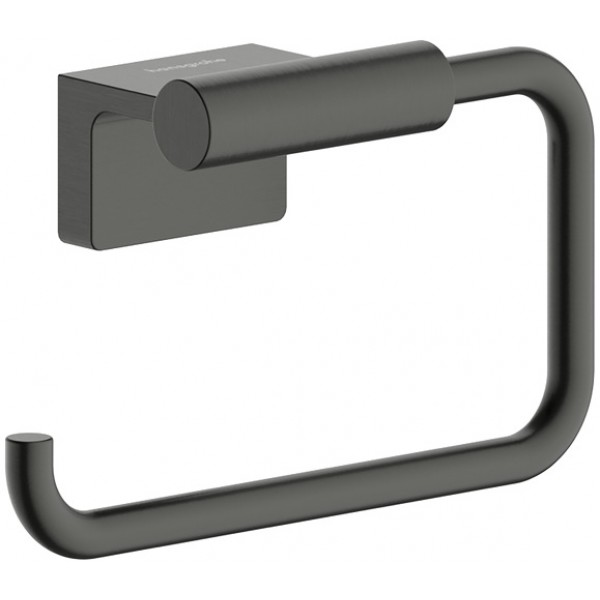 Paper holder no cover material: Brass, color: Black surface: Brushed Toilet paper holders