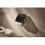 Paper holder with cover material: Brass, color: Black surface: Matt Toilet paper holders Paper holder with cover material: Brass, color: Black surface: Matt Toilet paper holders