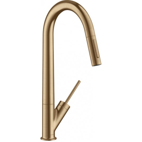 Kitchen tap Deck-mounted material: Brass with shower, color: Bronze surface: Brushed Deck-mounted Kitchen tap Deck-mounted material: Brass with shower, color: Bronze surface: Brushed Deck-mounted