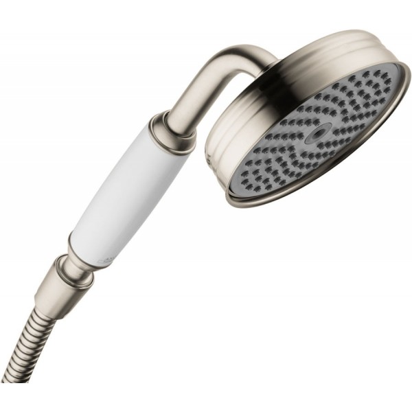 Shower head 1 jet, color: Chrome/White surface: Brushed Hand showers Shower head 1 jet, color: Chrome/White surface: Brushed Hand showers