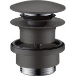 Waste Valve Without overflow material: Brass surface: Brushed, color: Black Waste overflows