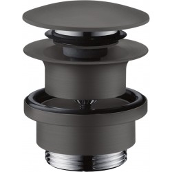 Waste Valve Without overflow material: Brass surface: Brushed, color: Black Waste overflows