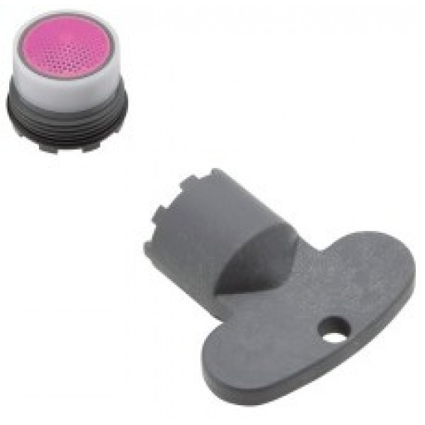 Water pressure regulator 4,5 lt/min material: Plastic Flow restrictors Water pressure regulator 4,5 lt/min material: Plastic Flow restrictors
