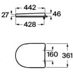 Κάλυμμα λεκάνης soft closing Sandwich slim, χρώμα: Λευκό Καλύμματα