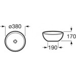 Washbasin Free standing 39x39x17 material: Porcelain Without hole Without overflow, color: Black surface: Matt Free standing Washbasin Free standing 39x39x17 material: Porcelain Without hole Without overflow, color: Black surface: Matt Free standing