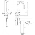 Kitchen tap Deck-mounted material: Brass With Pull-Out Spray 1 jet with water filter, color: Chrome surface: Glossy Deck-mounted Kitchen tap Deck-mounted material: Brass With Pull-Out Spray 1 jet with water filter, color: Chrome surface: Glossy Deck-mounted