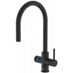 Kitchen tap Deck-mounted material: Brass With Pull-Out Spray 1 jet with water filter, color: Black surface: Matt Deck-mounted Kitchen tap Deck-mounted material: Brass With Pull-Out Spray 1 jet with water filter, color: Black surface: Matt Deck-mounted