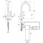 Kitchen tap Deck-mounted material: Brass With Pull-Out Spray 1 jet with water filter, color: Black surface: Matt Deck-mounted Kitchen tap Deck-mounted material: Brass With Pull-Out Spray 1 jet with water filter, color: Black surface: Matt Deck-mounted