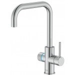 Kitchen tap Deck-mounted material: Brass with water filter, color: Chrome surface: Glossy Deck-mounted Kitchen tap Deck-mounted material: Brass with water filter, color: Chrome surface: Glossy Deck-mounted