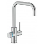 Kitchen tap Deck-mounted material: Brass with water filter, color: Chrome surface: Glossy Deck-mounted Kitchen tap Deck-mounted material: Brass with water filter, color: Chrome surface: Glossy Deck-mounted