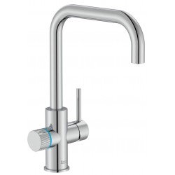 Kitchen tap Deck-mounted material: Brass with water filter, color: Chrome surface: Glossy Deck-mounted