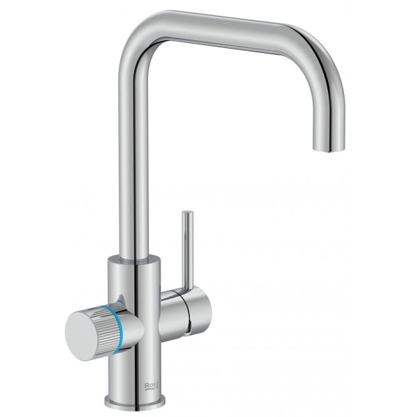 Kitchen tap Deck-mounted material: Brass with water filter, color: Chrome surface: Glossy Deck-mounted Kitchen tap Deck-mounted material: Brass with water filter, color: Chrome surface: Glossy Deck-mounted