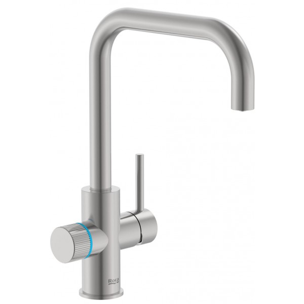 Kitchen tap Deck-mounted material: Brass with water filter, color: Chrome surface: Brushed Deck-mounted Kitchen tap Deck-mounted material: Brass with water filter, color: Chrome surface: Brushed Deck-mounted