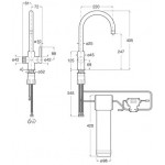 Kitchen tap Deck-mounted material: Brass with water filter, color: Chrome surface: Glossy Deck-mounted Kitchen tap Deck-mounted material: Brass with water filter, color: Chrome surface: Glossy Deck-mounted