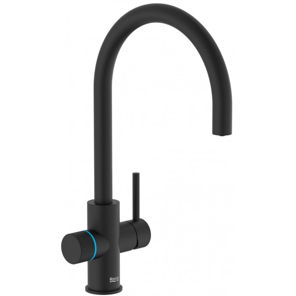 Kitchen tap Deck-mounted material: Brass with water filter, color: Black surface: Matt Deck-mounted Kitchen tap Deck-mounted material: Brass with water filter, color: Black surface: Matt Deck-mounted