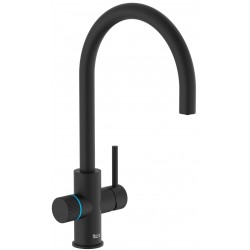 Kitchen tap Deck-mounted material: Brass with water filter, color: Black surface: Matt Deck-mounted
