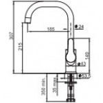 Kitchen tap Deck-mounted material: Brass, color: Chrome surface: Glossy Deck-mounted Kitchen tap Deck-mounted material: Brass, color: Chrome surface: Glossy Deck-mounted