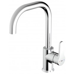 Kitchen tap Deck-mounted material: Brass, color: Chrome surface: Glossy Deck-mounted