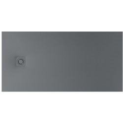 Ντουζιέρα ορθογώνια 170x80x3,2 από συνθετικό με σχαράκι, Stonex, Slate, χρώμα: Γκρι επιφάνεια: Ματ