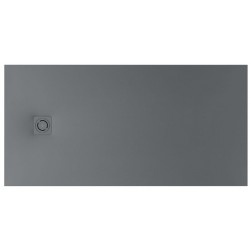 Shower tray Rectangular 100x80x2,6 material: Synthetic, color: Grey surface: Matt Rectangular