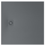 Ντουζιέρα τετράγωνη 90x90x2,8 από συνθετικό Stonex, με κάλυμμα βαλβίδας, Slate, χρώμα: Γκρι επιφάνεια: Ματ Τετράγωνες Ντουζιέρα τετράγωνη 90x90x2,8 από συνθετικό Stonex, με κάλυμμα βαλβίδας, Slate, χρώμα: Γκρι επιφάνεια: Ματ Τετράγωνες