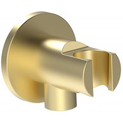 Shower holder Fixed With Outlet elbow material: Brass, color: Gold surface: Brushed Shower holders