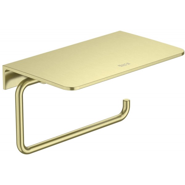 Χαρτοθήκη με ράφι από ορείχαλκο Brushed Brass, χρώμα: Χρυσό επιφάνεια: Βουρτσισμένη Χαρτοθήκες Χαρτοθήκη με ράφι από ορείχαλκο Brushed Brass, χρώμα: Χρυσό επιφάνεια: Βουρτσισμένη Χαρτοθήκες