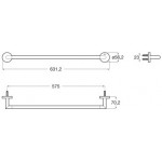 Πετσετοθήκη 60cm Stainless Steel σταθερή από inox μονή, χρώμα: Χρωμέ επιφάνεια: Βουρτσισμένη Πετσετοθήκη 60cm Stainless Steel σταθερή από inox μονή, χρώμα: Χρωμέ επιφάνεια: Βουρτσισμένη