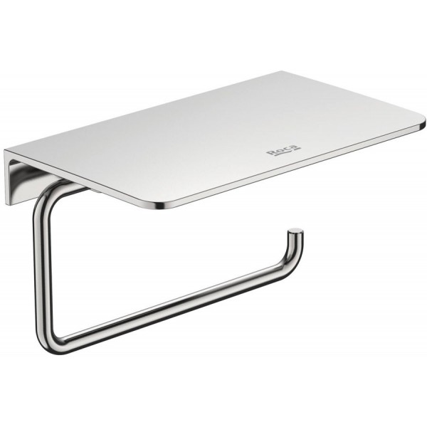 Paper holder with shelf material: Brass, color: Chrome surface: Brushed Toilet paper holders