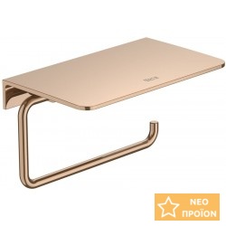 Χαρτοθήκη με ράφι από ορείχαλκο Rose Gold, χρώμα: Ροζ Χρυσό επιφάνεια: Γυαλιστερή Χαρτοθήκες