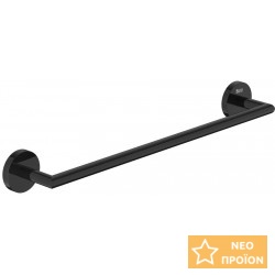 Πετσετοθήκη 45cm Titanium Black σταθερή από ορείχαλκο μονή, χρώμα: Μαύρο επιφάνεια: Γυαλιστερή Πετσετοθήκες