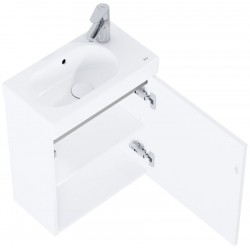 Furniture base with washbasin 45x25x58 material: Wood composite 1 basin wall mounted, color: White Cabinets with wash basin