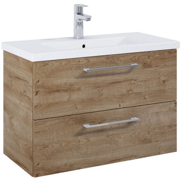 Furniture base with washbasin 81,5x39,5 material: Wood composite 1 basin wall mounted, color: Wood Oak Cabinets with wash basin Furniture base with washbasin 81,5x39,5 material: Wood composite 1 basin wall mounted, color: Wood Oak Cabinets with wash basin