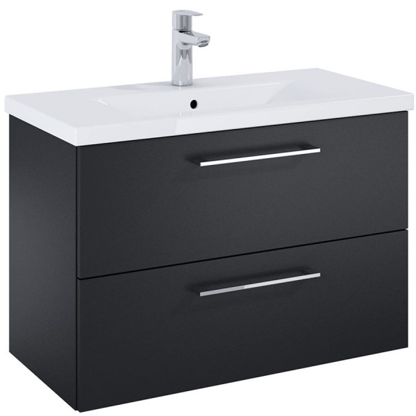 Furniture base with washbasin 81,5x39,5 material: Wood composite 1 basin wall mounted, color: Black Cabinets with wash basin Furniture base with washbasin 81,5x39,5 material: Wood composite 1 basin wall mounted, color: Black Cabinets with wash basin