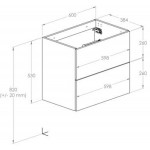 Furniture base with washbasin 61,5x39,5 material: Wood composite 1 basin wall mounted, color: Grey Cabinets with wash basin Furniture base with washbasin 61,5x39,5 material: Wood composite 1 basin wall mounted, color: Grey Cabinets with wash basin