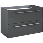 Furniture base without washbasin 81,5x39,5 material: Wood composite wall mounted, color: Grey Furniture base without washbasin 81,5x39,5 material: Wood composite wall mounted, color: Grey