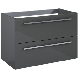 Furniture base without washbasin 81,5x39,5 material: Wood composite wall mounted, color: Grey