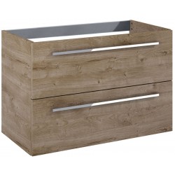 Furniture base without washbasin 81,5x39,5 material: Wood composite wall mounted, color: Wood Oak