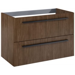 Furniture base without washbasin 81,5x39,5 material: Wood composite wall mounted, color: Walnut wood