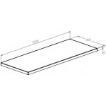 Πάγκος μπάνιου 100,8x40x2,8 από MDF επιφάνεια: Ματ Walnut PVC, χρώμα: Ξύλο Καρυδιά Πάγκοι μπάνιου