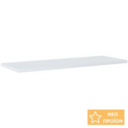 Πάγκος μπάνιου 121x40x2,8 από MDF επιφάνεια: Ματ Glossy white, χρώμα: Ξύλο Λευκό