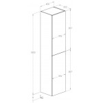 Column cabinet 40x35,2x180 material: Wood composite, color: Grey Columns Column cabinet 40x35,2x180 material: Wood composite, color: Grey Columns