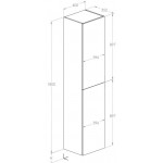 Column cabinet 40x35,2x180 material: Wood composite, color: Wood Oak Columns