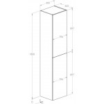 Column cabinet 40x35,2x180 material: Wood composite, color: Green Columns