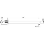 Βραχίονας 45cm, Brushed Steel από inox, χρώμα: Χρωμέ Βραχίονες καμπίνας ντουζιέρας Βραχίονας 45cm, Brushed Steel από inox, χρώμα: Χρωμέ Βραχίονες καμπίνας ντουζιέρας
