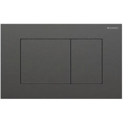 Flush wall plates for concealed cistern dual flush valve material: Inox Mechanical with string, color: Black surface: Brushed Flush plates