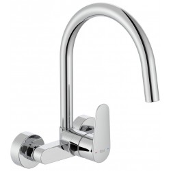 Kitchen tap Wall-mounted material: Brass, color: Chrome surface: Glossy Wall-mounted